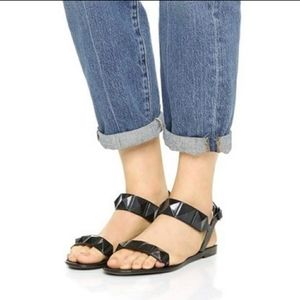 Rebecca Minkoff Black Jelly Sandals